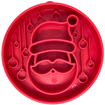 SODAPUP SANTA DESIGN EBOWL ENRICHMENT SLOW FEEDER BOWL FOR DOGS