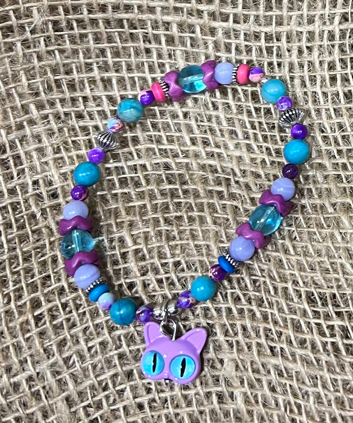 HandMade Beaded Stretch Bracelet 7"approx