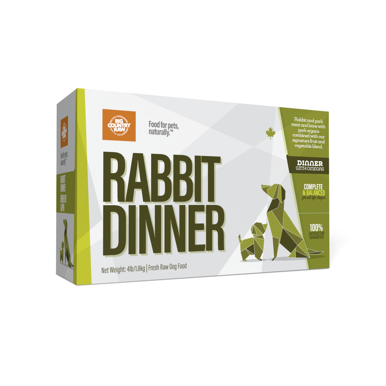 Rabbit Dinner Carton - 4 lb FROZEN