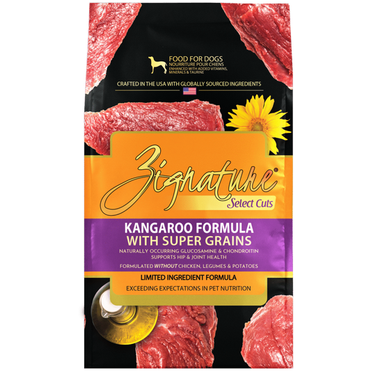SELECT CUTS  KANGAROO FORMULA DRY DOG FOOD (with Ancient Grains)
