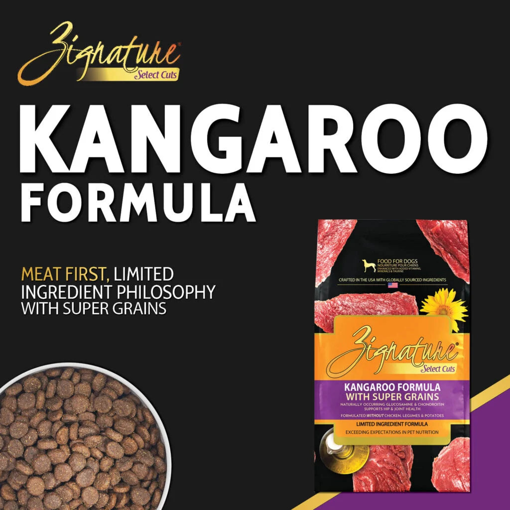 SELECT CUTS  KANGAROO FORMULA DRY DOG FOOD (with Ancient Grains)