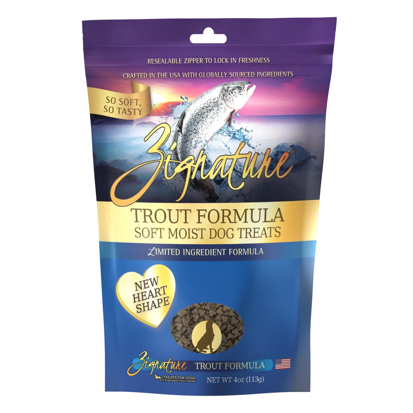 ZIGNATURE TROUT FORMULA SOFT MOIST TREATS FOR DOGS
