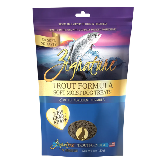 ZIGNATURE TROUT FORMULA SOFT MOIST TREATS FOR DOGS