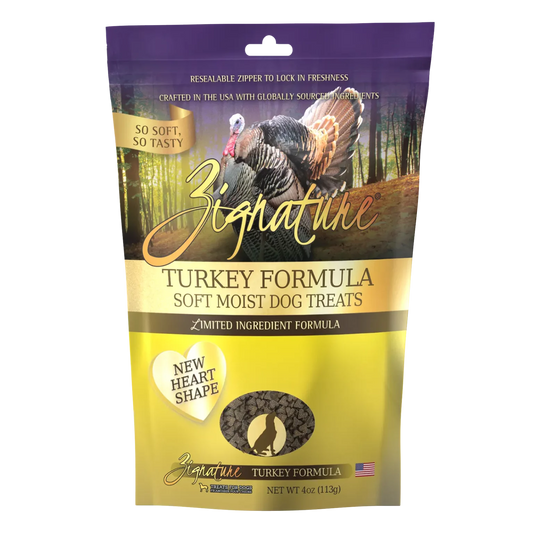 ZIGNATURE TURKEY FORMULA SOFT MOIST TREATS FOR DOGS