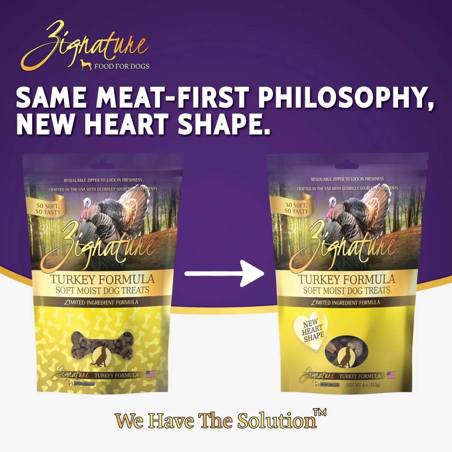 ZIGNATURE TURKEY FORMULA SOFT MOIST TREATS FOR DOGS