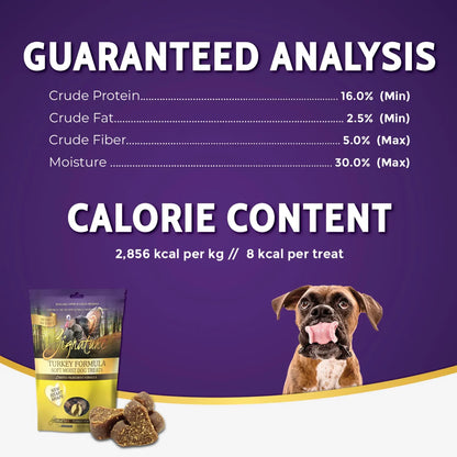 ZIGNATURE TURKEY FORMULA SOFT MOIST TREATS FOR DOGS