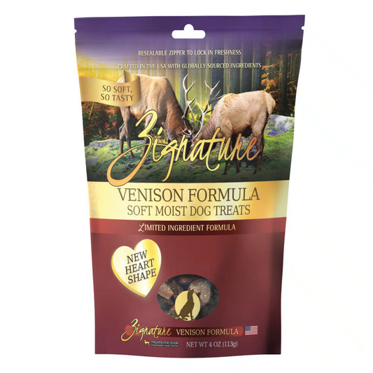 ZIGNATURE VENISON FORMULA SOFT MOIST TREATS FOR DOGS