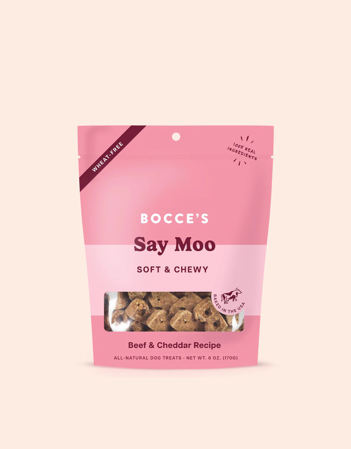 Bocce's Bakery Say Moo Soft & Chewy Dog Treats 6oz