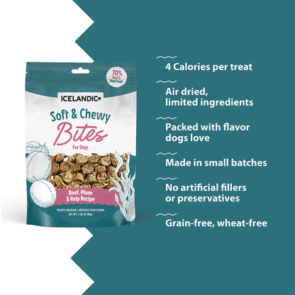 Beef, Plum & Kelp Recipe Soft & Chewy Bites for Dogs