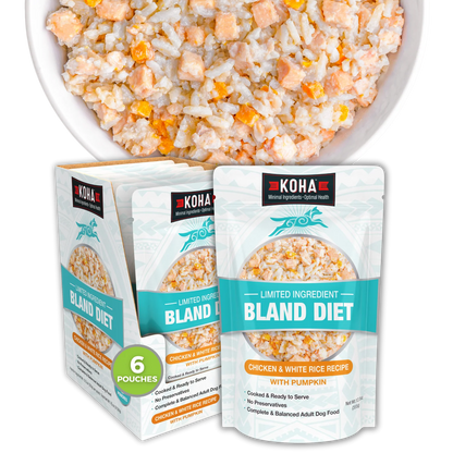 Bland Diet for Dogs: Limited Ingredient Wet Bland Diet Chicken & White Rice Recipe for Dogs