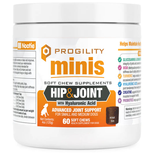 Progility Minis Hip & Joint Soft Chews for Small to Medium Dogs
