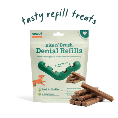 Woof Bite N' Brush Dental Refills - BEEF