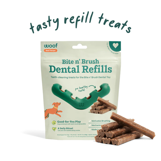 Woof Bite N' Brush Dental Refills - BEEF