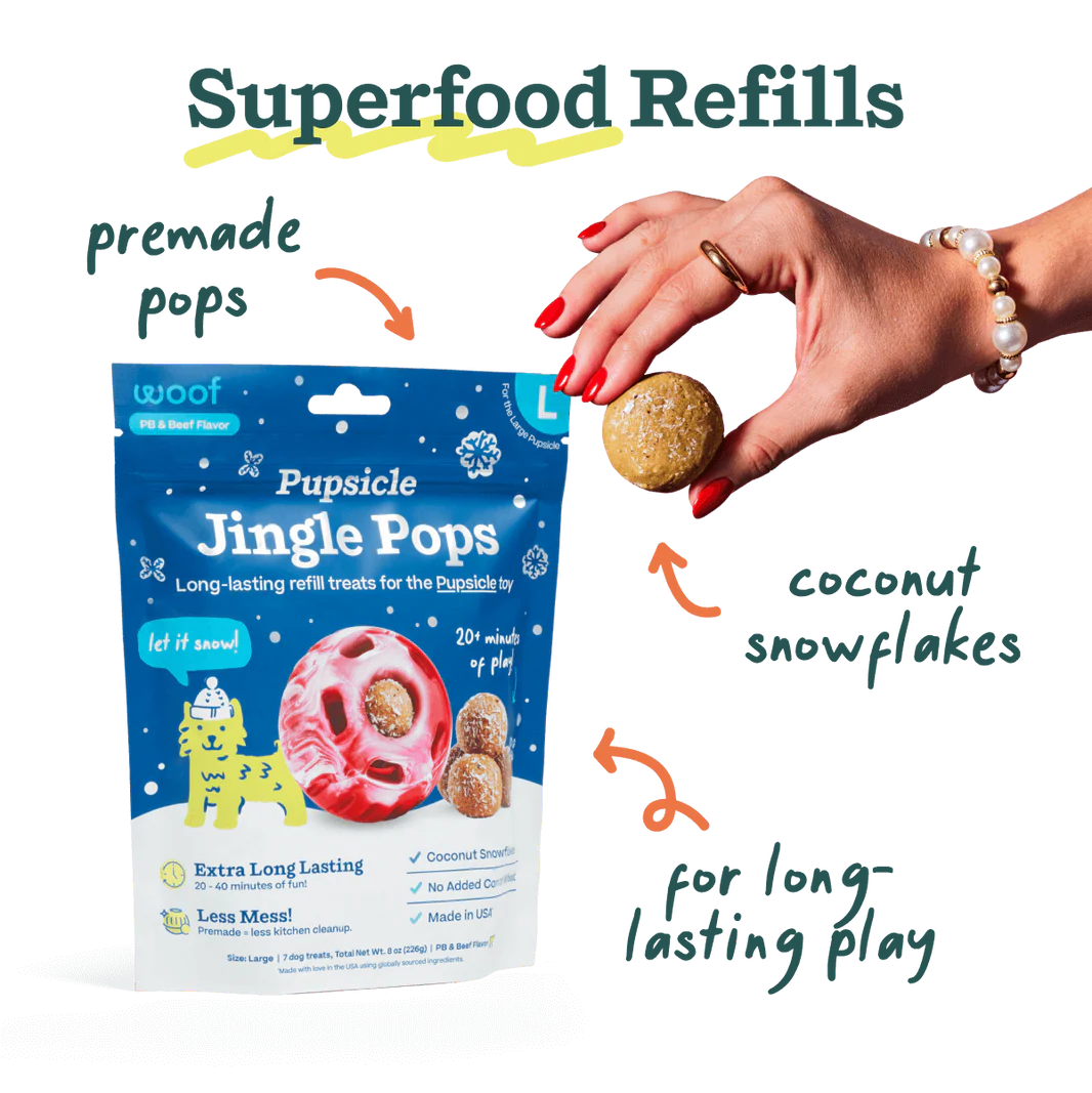 Beef Jingle Pupsicle Pops (PB & Beef w Coconut Sprinkle)