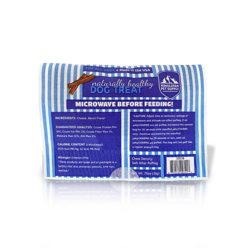 BACON YAKY CHARMS POPCORN Dog Treat