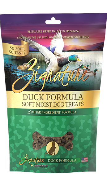 ZIGNATURE DUCK FORMULA SOFT MOIST TREATS FOR DOGS