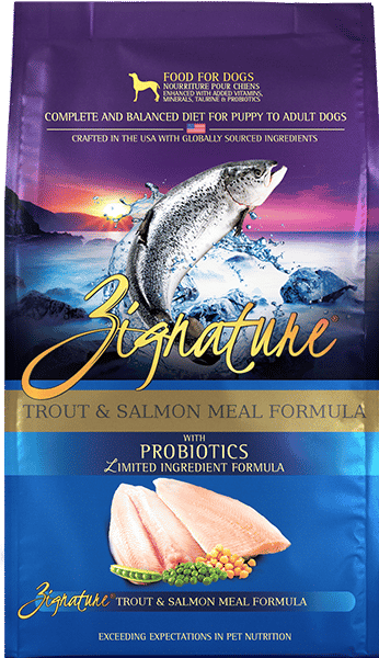 ZIGNATURE TROUT & SALMON MEAL FORMULA DOG FOOD