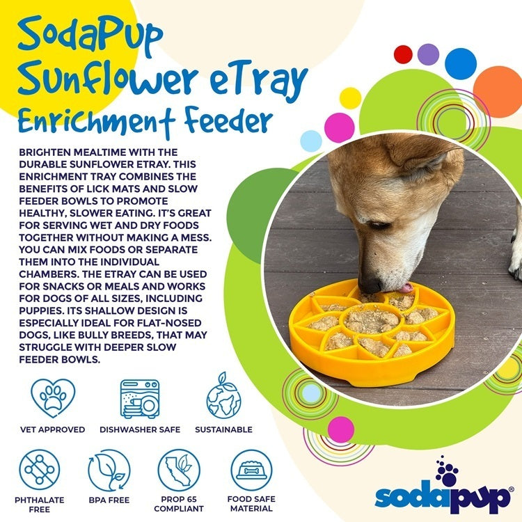 Sunflower Etray Enrichment Tray for Dogs