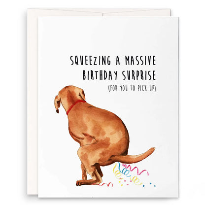 Naughty Dog Surprise Gift - Greeting Card