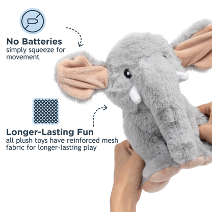 ANIMATED ELEPHANT 8" PLUSH DOG TOY