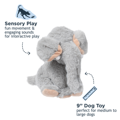 ANIMATED ELEPHANT 8" PLUSH DOG TOY
