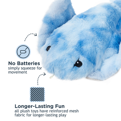 ANIMATED MANTA RAY 8" PLUSH DOG TOY