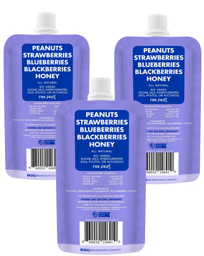 Bark Bistro Buddy Butter - Superberry Snoot 4oz squeeze pouch