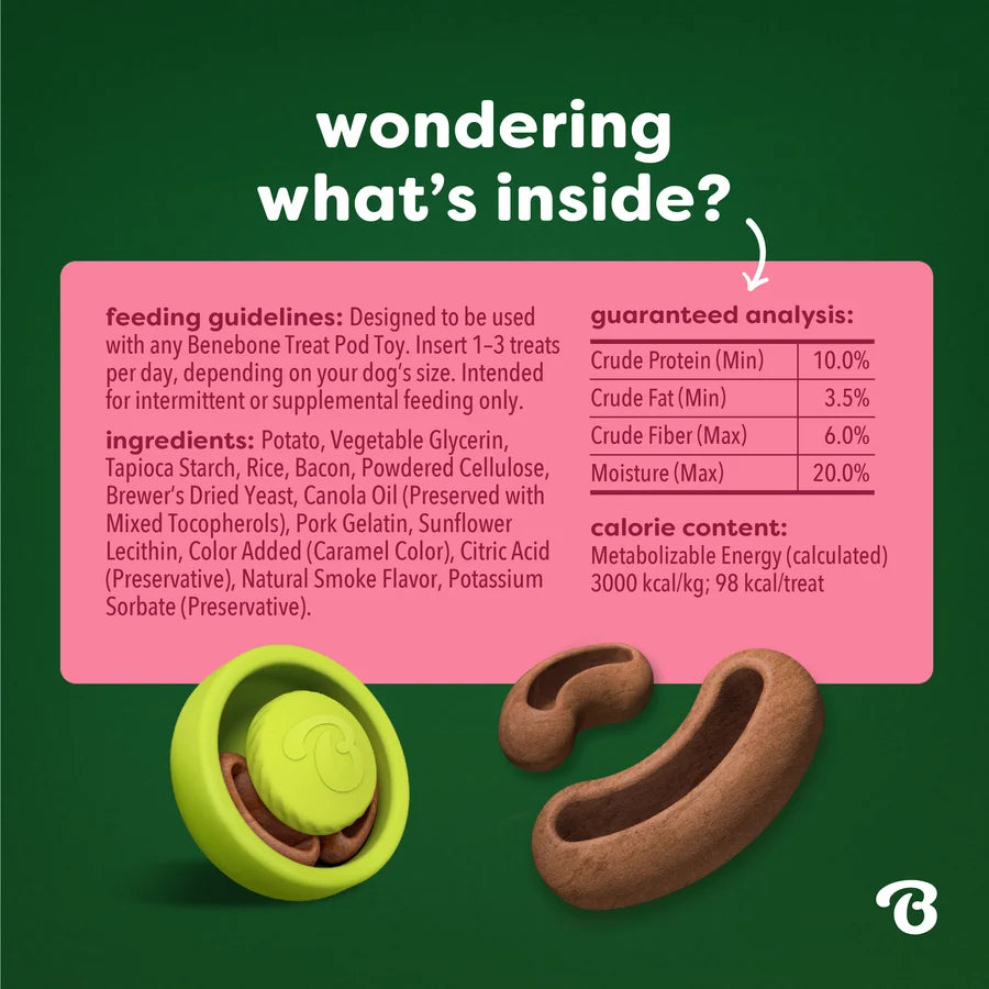 Treat Pod refills for tongue twister toy - Bacon Flavor
