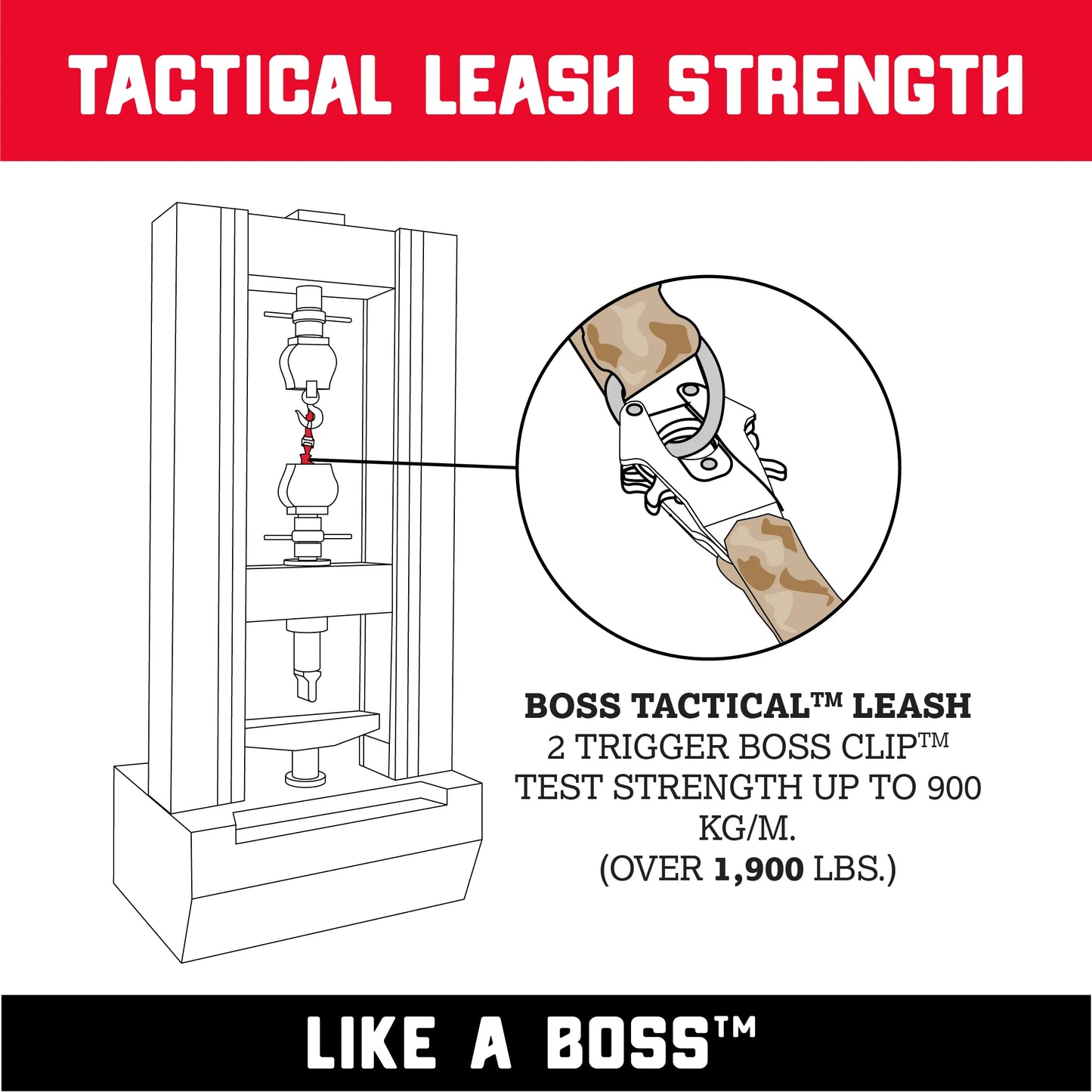 BOSS DOG TACTICAL LEASH TAN CAMO (Special Order)