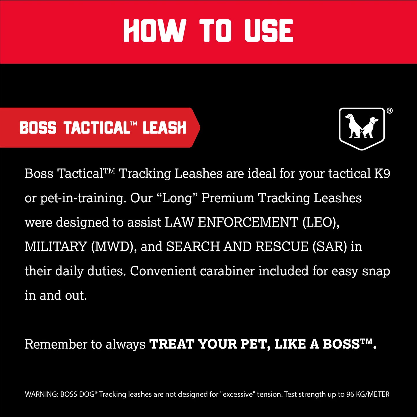 BOSS DOG TACTICAL LEASH TAN CAMO (Special Order)