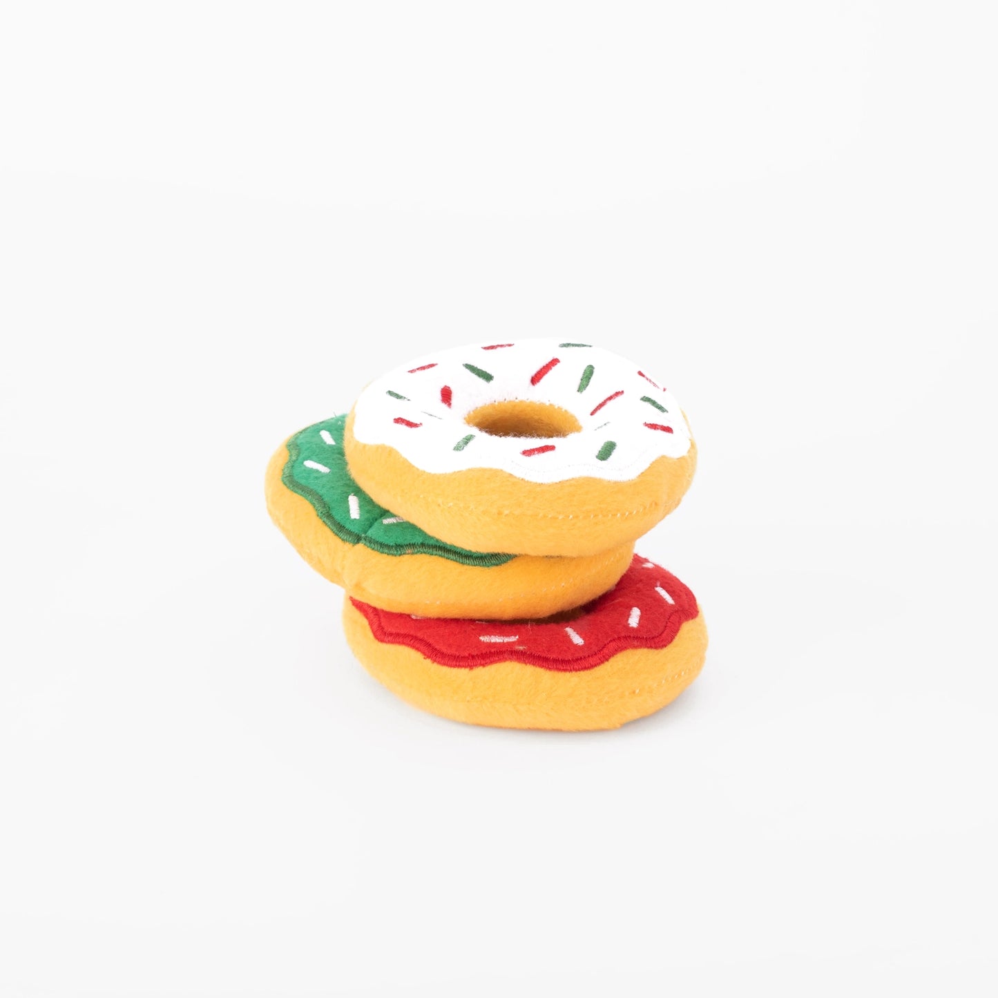 Miniz - Holiday Donutz (3-pack) - Christmas Dog Toy