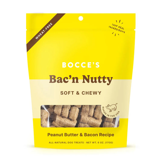 Bocce's Bakery Bac'n Nutty Soft & Chewy Dog Treats 6oz