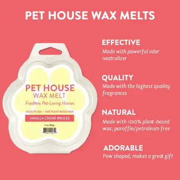 Pet House Vanilla Creme Brûlée Wax Melt 3 oz