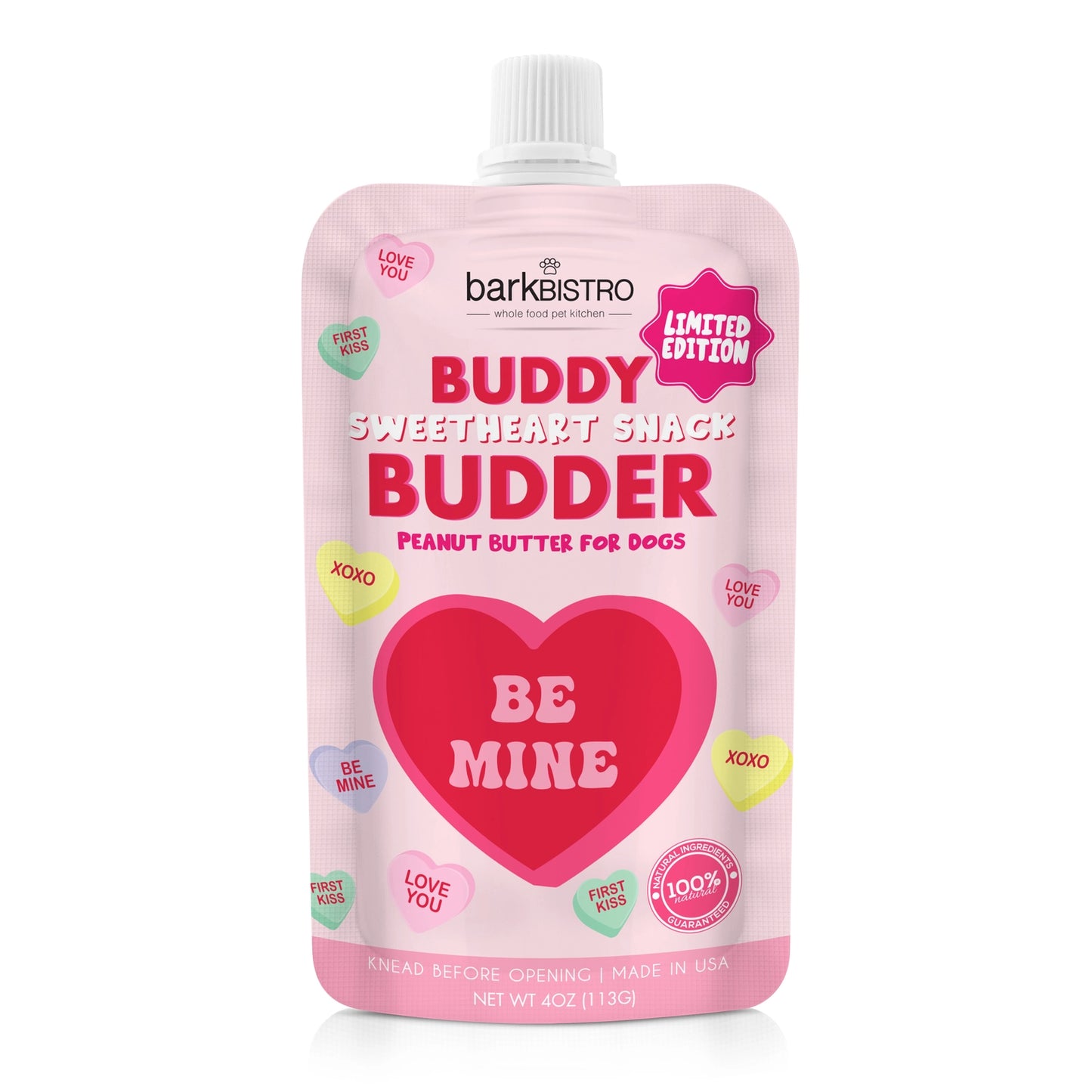 Bark Bistro Buddy Butter - Seasonal Sweetheart   4oz squeeze pouch