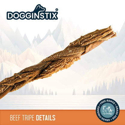 Braided Beef Tripe Stick 6"