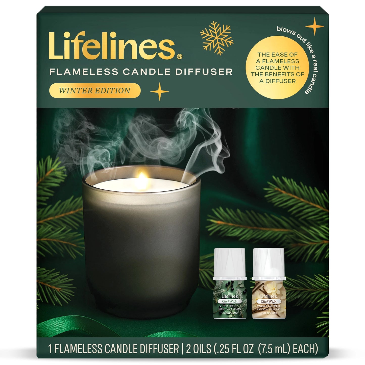 Flameless Candle Diffuser - Winter with 2 Clickwicks