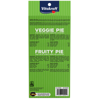VEGGIE & FRUITY PIES RABBIT/GUINEA PIG/HAMSTER TRT 2 PIES 1.27OZ
