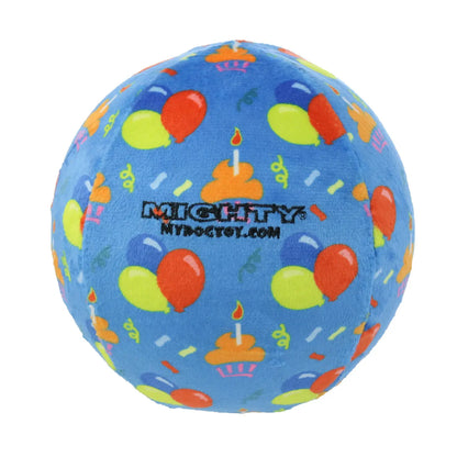 Mighty Ball- Celebration Squeaky Dog Toy, No Stuffing (MEDIUM)
