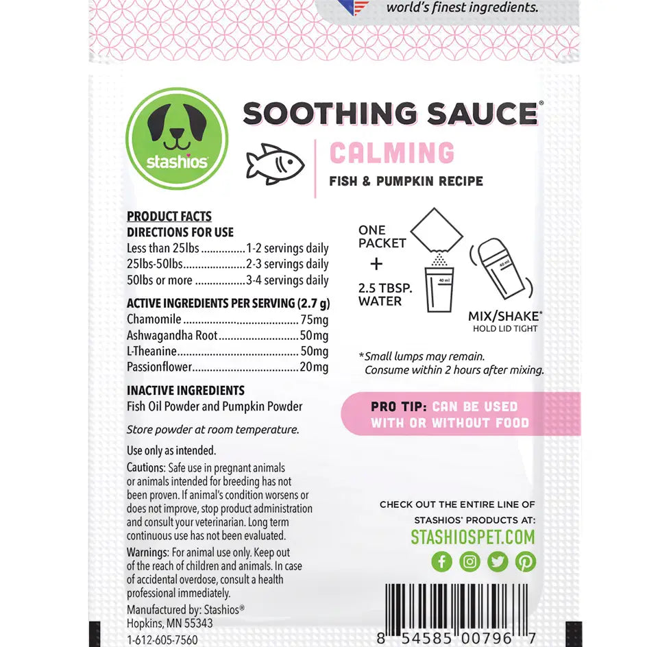 Soothing Sauce - Single Serving Packet (Fish & Pumpkin - Calming)