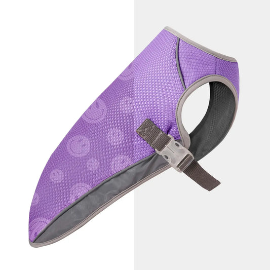 Chill Seeker Dog Cooling Vest (Purple Smiley Reveal)