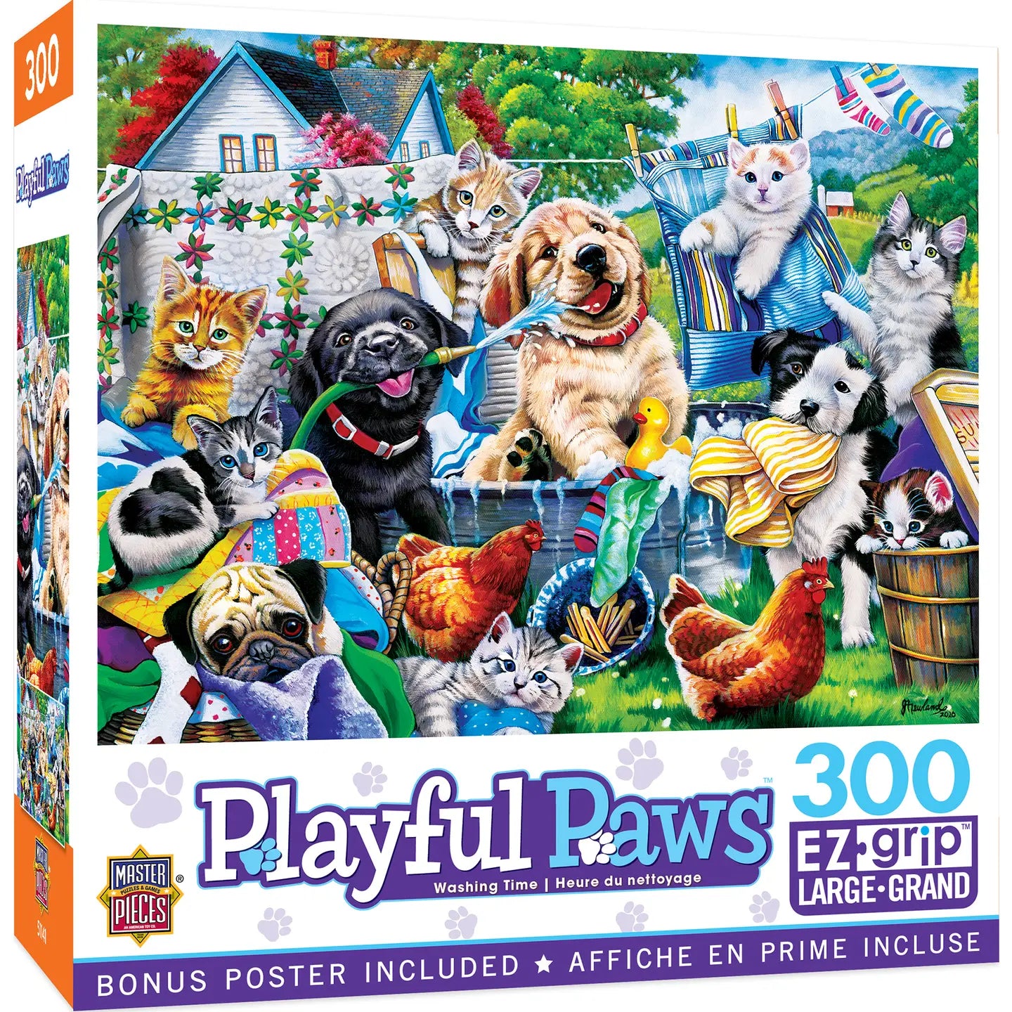 Playful Paws - Washing Time 300 Piece Ez Grip Puzzle