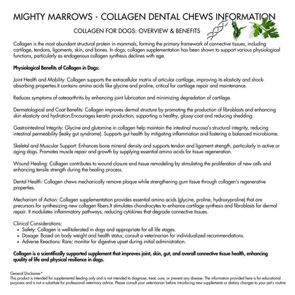 Mighty Marrows Collagen Dental Chew- Pork Parsley