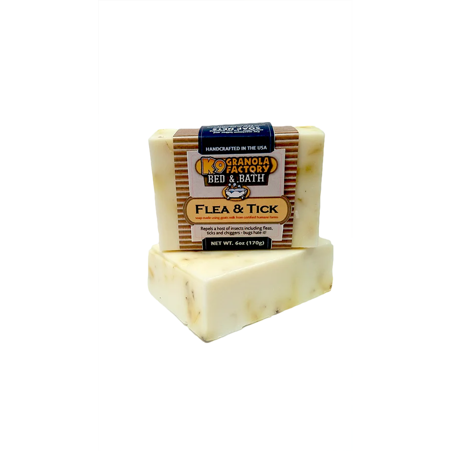 K9 Granola Factory Flea & Tick Goats Milk Soap for Dogs 6oz