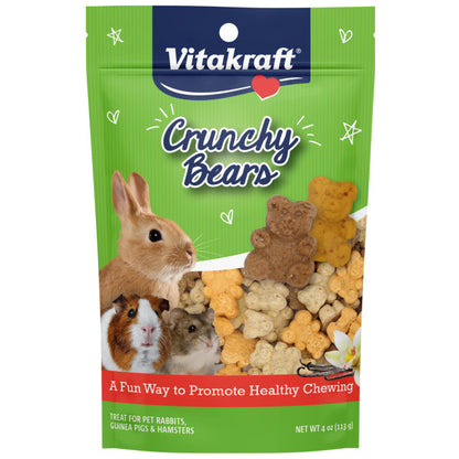 CRUNCHY BEARS RABBIT, GUINEA PIG & HAMSTER TREAT 4 OZ.