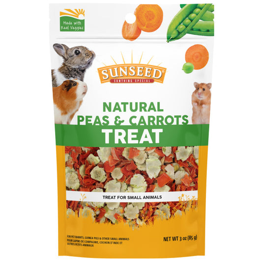 NATURAL PEAS & CARROTS TREAT FOR SMALL ANIMALS, 3 OZ
