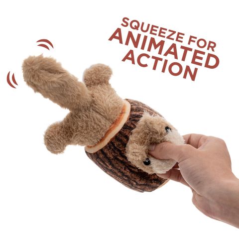 Squirrel in Log Moving Plush