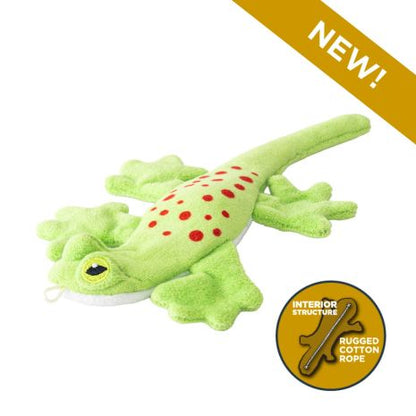 Stuffles Plush Lizard Dog Squeaker Toy 8"