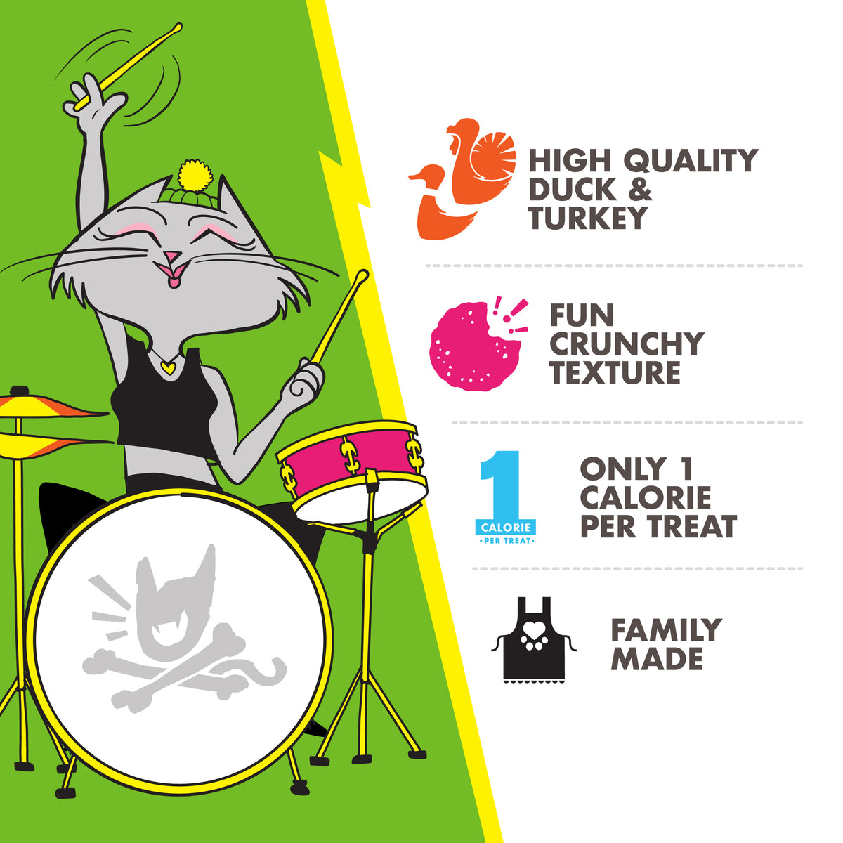 PurrSnackitty Crunch Gamebird Blitz Flavor Cat Treats