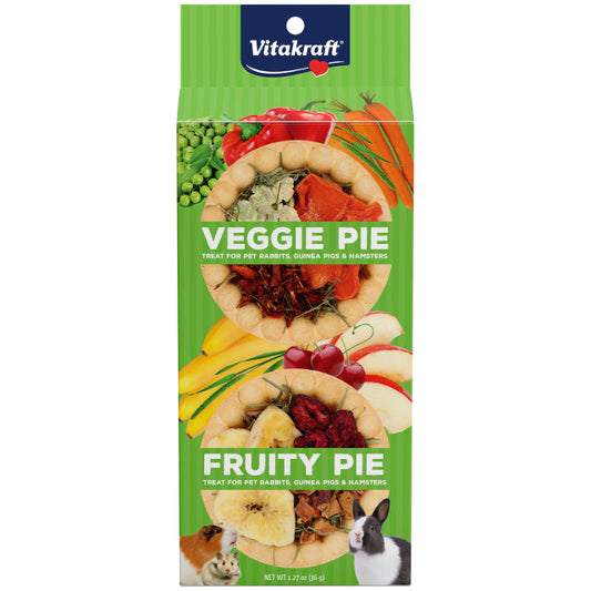 VEGGIE & FRUITY PIES RABBIT/GUINEA PIG/HAMSTER TRT 2 PIES 1.27OZ