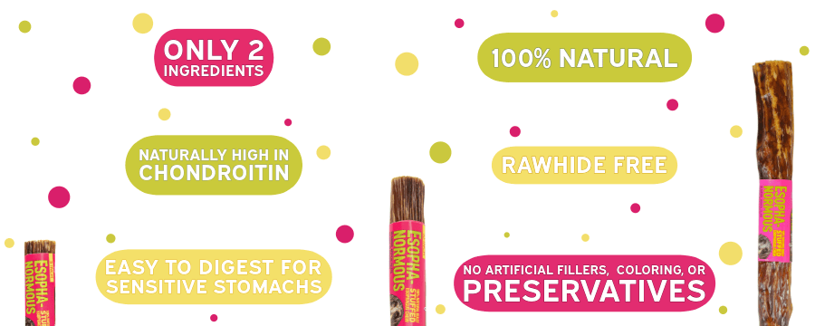 Etta Says! Esophanormous Dog Chew 5" (Grain Free Beef Bully & Sweet Potato Stuffed Esophagus)